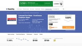 Colonial First State - FirstChoice Employer Super - RateCity