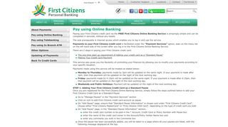 Pay using Online Banking - First Citizens