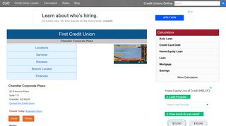 First Credit Union - Chandler, AZ - Credit Unions Online