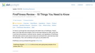 FirstFitness Review (UPDATE: 2018) | 18 Things You Need to Know