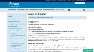 Login and logout — Plone Documentation v5.1