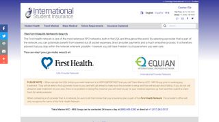 The First Health Network Search Tool - International Student Insurance