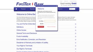 Online Banking Agreement - FirsTier Bank (Kimball, NE)