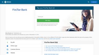 FirsTier Bank: Login, Bill Pay, Customer Service and Care Sign-In - Doxo