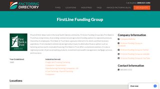 FirstLine Funding Group | Madison, SD | FactoringDirectory.org