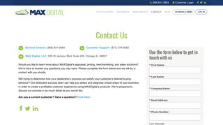 Contact MAXDigital | FirstLook | Dealership Software Solutions