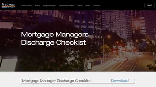 Mortgage Manager Discharge Checklist - Firstmac