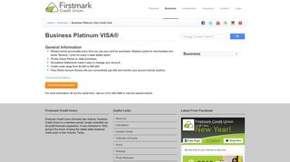 Business Platinum VISA® - Firstmark Credit Union
