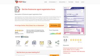 Firstmonie Agent Registration Form - Fill Online, Printable, Fillable ...
