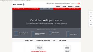 Personal Credit Card Options | First National Credit Cards