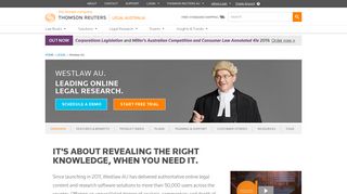 Westlaw AU | Legal Research Database | Thomson Reuters Australia