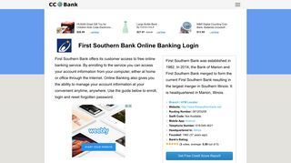 First Southern Bank Online Banking Login - CC Bank