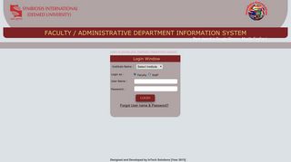 FACULTY / ADMINISTRATIVE DEPARTMENT INFORMATION SYSTEM