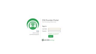 FIS Provider Portal: Login