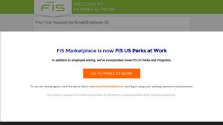 Find Your Account (by Email/Employee ID) - FIS Perks at Work