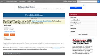 Fiscal Credit Union (Closed) - Credit Unions Online