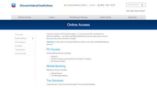 Online Access - Chevron Federal Credit Union