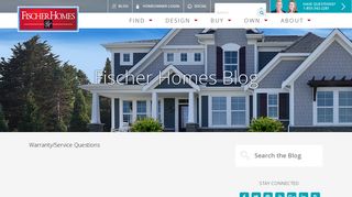 Warranty/Service Questions | Fischer Homes Builder | Fischer Homes ...