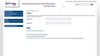 Electronically Invoicing the Public Administration - Login - FatturaPA