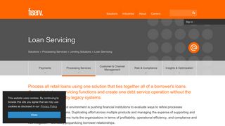Loan Servicing | Fiserv