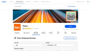 Working at Fiserv: 1,494 Reviews | Indeed.com