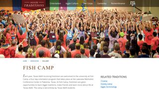 Fish Camp | Aggie Traditions - Texas A&M University