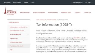 Student Accounts | Tax Information (1098-T) - St. John Fisher College