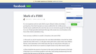 Mark of a FISH | Facebook