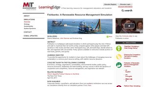 Fishbanks: A Renewable Resource Management Simulation - MIT Sloan