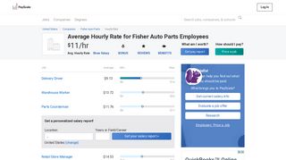 Fisher Auto Parts Wages, Hourly Wage Rate | PayScale