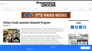 Fishers Foods Launches Rewards Program | Progressive Grocer