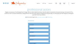 Fishpond - Actor Registration