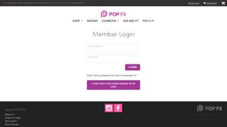 Member Login | POP Fit