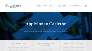 Applying to Carleton | Carleton Admissions - Carleton College