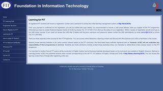 Learning for FIT | Foundation in Information Technology - Bit