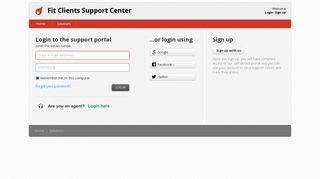 Login - Fit Clients Support Center