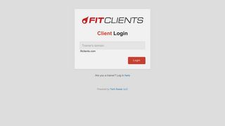 Client Login - Fit Clients -