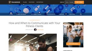 How and When to Communicate with Your Fitness Clients • Fitness ...