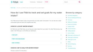 Help article: How do I use Fitbit to track and set goals for my water ...