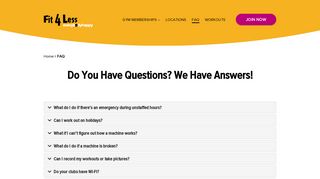 FAQ | Fit4Less