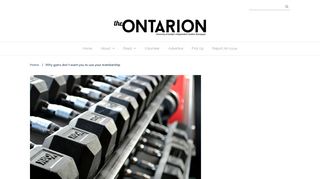 Why gyms don't want you to use your membership – The Ontarion