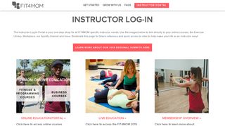 INSTRUCTOR LOG-IN - Fit4Mom® Education & Support