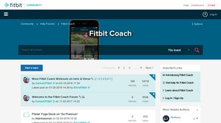 Fitbit Coach - Fitbit Community