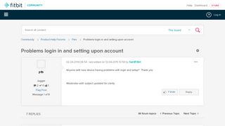 Problems login in and setting upon account - Fitbit Community