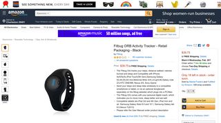Amazon.com: Fitbug ORB Activity Tracker - Retail Packaging - Black ...