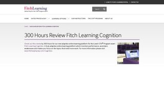 300 Hours Review Fitch Learning Cognition | CFA