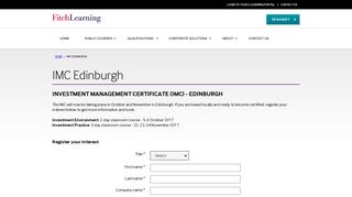 IMC Edinburgh - Fitch Learning