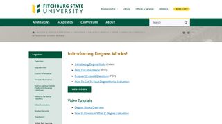 Registrar - Degree Works | Fitchburg State University