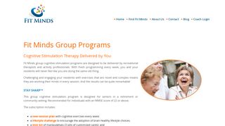Fit Minds Group Cognitive Stimulation Therapy Programs