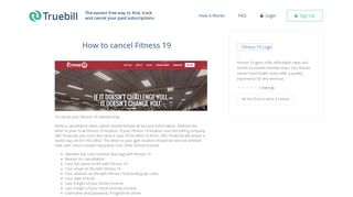 Cancel Fitness 19 - Truebill
